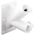 Prime-Line U 9374 Flag Pole Holder 2 Hole Off White Plastic