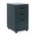 27.75 x 14.87 x 19.12 in. Three-Drawer Metal Pedestal File Charcoal