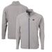 Men's Cutter & Buck Gray New York Giants Adapt Eco Knit Hybrid Recycled Big Tall Full-Zip Throwback Jacket