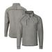 Men's Cutter & Buck Heather Gray New Orleans Saints Mainsail Sweater-Knit Big Tall Half-Zip Pullover Jacket