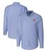 Men's Cutter & Buck Powder Blue Denver Broncos Throwback Logo Big Tall Long Sleeve Stretch Oxford Button-Down Shirt