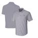 Men's Cutter & Buck Charcoal New Orleans Saints Throwback Logo Big Tall Stretch Oxford Button-Down Short Sleeve Shirt