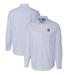 Men's Cutter & Buck Powder Blue Denver Broncos Throwback Logo Big Tall Stretch Oxford Stripe Long Sleeve Button Down Shirt