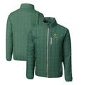 Men's Cutter & Buck Heather Green Bay Packers Throwback Logo Rainier PrimaLoft Eco Insulated Full-Zip Puffer Jacket