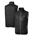 Men's Cutter & Buck Black San Francisco 49ers Throwback Logo Rainier PrimaLoft Eco Insulated Full-Zip Puffer Vest
