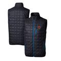 Men's Cutter & Buck Navy Chicago Bears Throwback Logo Rainier PrimaLoft Eco Insulated Full-Zip Puffer Vest