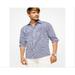 Michael Kors Shirts | Michael Kors Men's Slim Fit Gingham Stretch Cotton Shirt Blue Size Large | Color: Blue | Size: Large