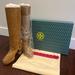 Tory Burch Shoes | Nwt Tory Burch Suede Block Platform 100mm Heel Tall Knee High Boots | Color: Cream/Tan | Size: 8.5