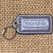 Coach Accessories | Coach Gray Leather Hangtag/Keychain | Color: Gray | Size: Os