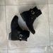 Michael Kors Shoes | Michael Kors | Emma May Black Suede Ankle Boots | Color: Black/Gold | Size: 5g