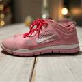 Nike Shoes | Nike Free 5.0 Tr Running Shoe. | Color: Pink/White | Size: 9.5