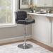 Ivy Bronx Aireen Swivel Adjustable Height Bar Stool Wood/Upholstered/Metal in Brown | 20.5 W x 20.25 D in | Wayfair