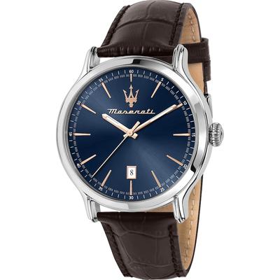 Maserati Herrenuhr Edelstahl blau, braun Herren Image