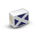 Scottish Flag Silver Bead Charm