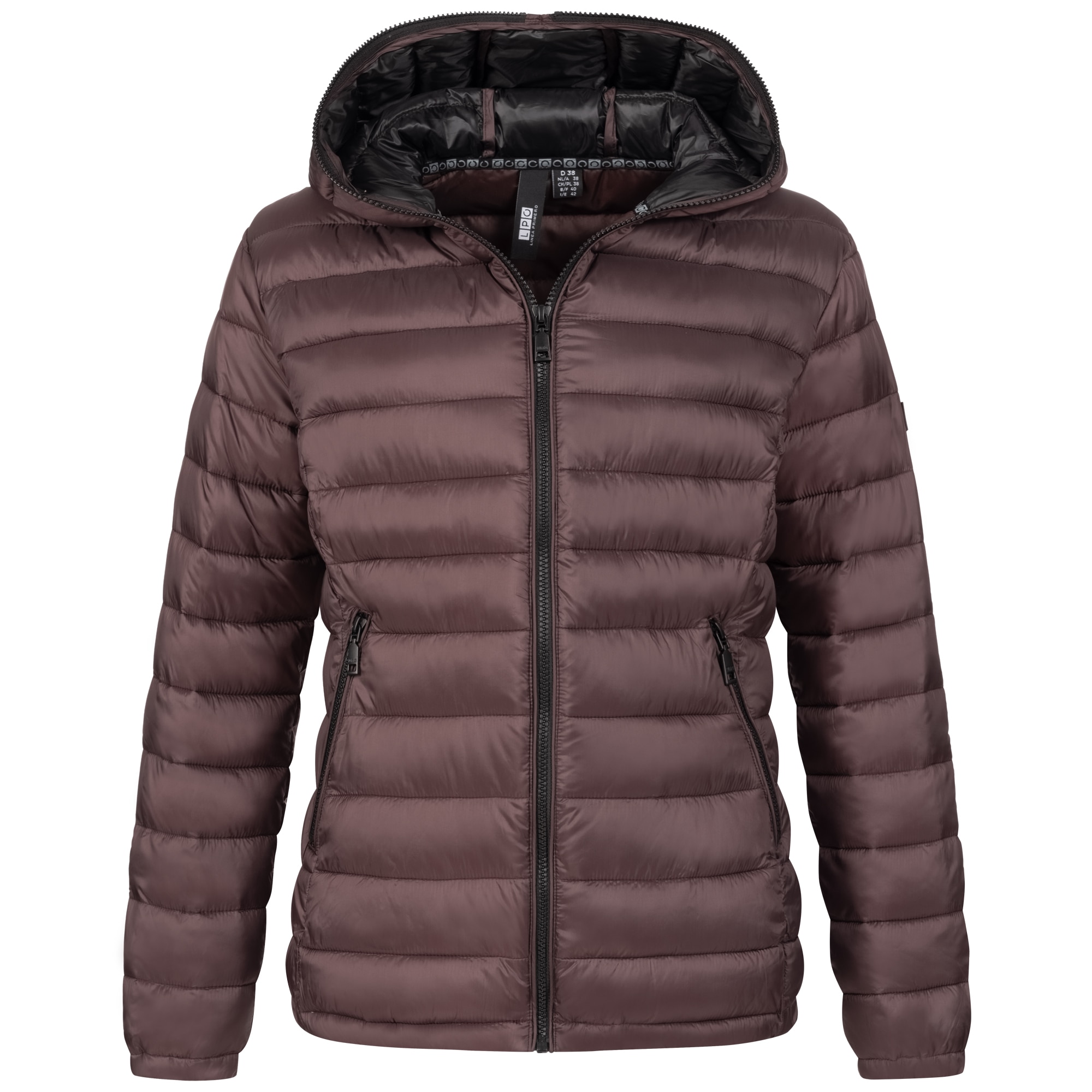 Steppjacke LPO "GILMOUR MELVILLE VI Women", Damen, Gr. 40/42 (M), braun, 100% Polyester, figurbetont, mit innenliegendem Gummizug, Jacken Steppjacke, auch in Großen Größen erhältlich