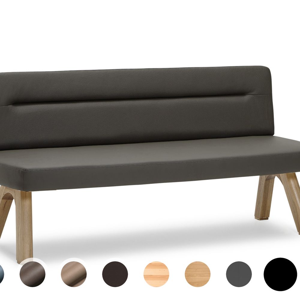 Schösswender »Ontario« 200 Polsterbank Variante A 172 cm / Gavin 201 olive / Kernbuche natur Image