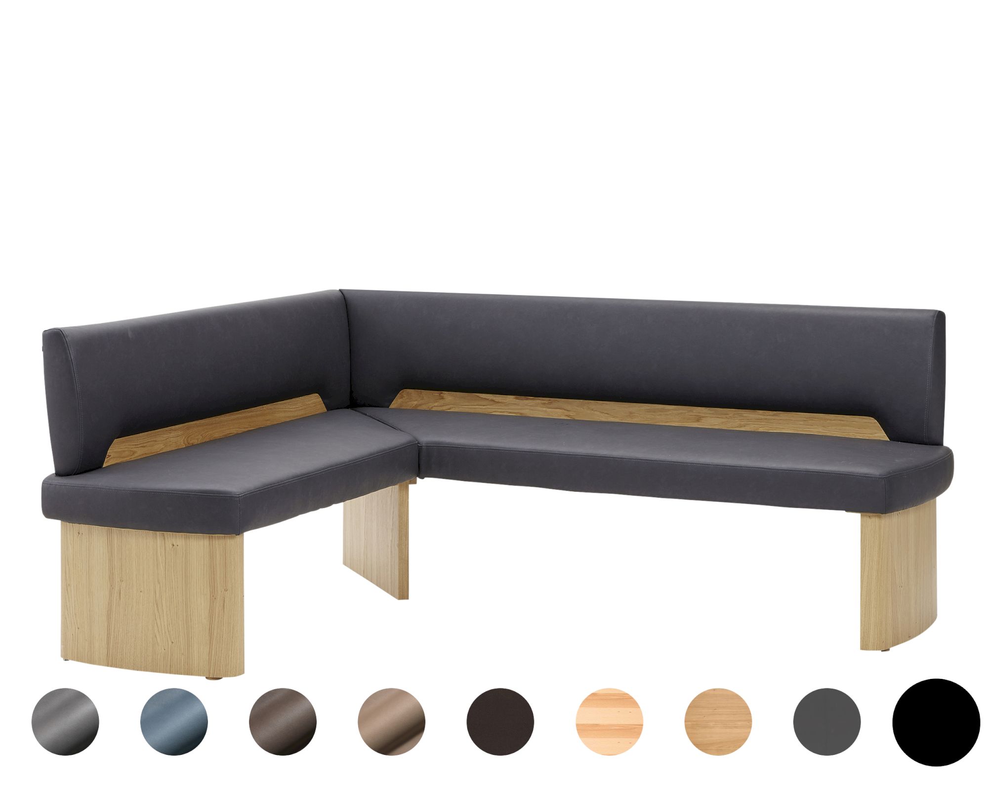 Schösswender »Ontario« 300 Eckbank Variante B 172/232 cm / Gavin 03 beige / Wildeiche natur, Variante B Image
