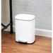 Honey Can Do White Step on Trash Can Set Stainless Steel in Gray/White | 23.94 H x 12.6 W x 13.39 D in | Wayfair TRS-09076