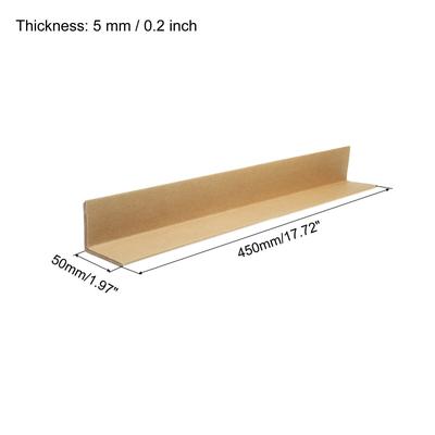 Adjustable Cardboard Corner Protector Frame 450x50mm Thick 5mm 24pcs - Light Brown