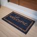 Indoor/Outdoor Coir Doormat with Welcome Message and Non-Slip Back