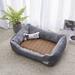 Tucker Murphy Pet™ Candy Color Dog Kennel Pet Kennel Pet Dog Bed Cotton in Orange/Gray | 6 H x 35.5 W x 27.5 D in | Wayfair