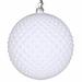 Freeport Park® Flocked Durian Ball Ornament Plastic in White | 4 H x 4 W x 4 D in | Wayfair AD9B869D9EDC4960B88E47337282E014