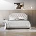 House of Hampton® Dwaun Tufted Platform Bed Upholstered/Velvet in Black/Brown | 45 H x 55.9 W x 79.9 D in | Wayfair