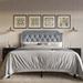 House of Hampton® Dwayna Tufted Platform Bed Upholstered/Velvet/Metal in Gray | 45.47 H x 76.6 W x 82.7 D in | Wayfair