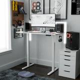 17 Stories Latitude Run® Height Adjustable Electric Standing Desk, 4X 24 Inches Stand Up Table, Sit Stand Home Office Desk w/ Splice Board | Wayfair