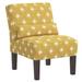 Slipper Chair - Red Barrel Studio® 25" W Cotton Slipper Chair Cotton in Yellow | 33 H x 25 W x 32 D in | Wayfair 2E03E98D9D8247649FA65BC2A452C883