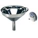 5-Inch Stainless Steel Funnel with Detachable Strainer Set of one Silver