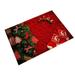 huaai snow decoration kitchen rug let it snow christmas winter holiday party floor mat home kitchen christmas decoration 15.7x23.6 l