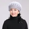 MAERSHEI-chapeau tricoté pour femmes bonnet en fourrure de lapin béret à la mode pour automne et