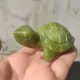 Tortue en cristal polie faite à la main belle tortue naturelle sculptée Xiuyu diversifier vert