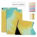 Designed for iPad Pro 10.5 2017 Case Pattern Marble Multi-Angle View with Adjustable Stand Auto Wake/Sleep Function Full Body Protective Flip Folio Case for iPad Air 3rd Gen 2019 Autumn Yellow