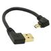 15CM Gold Plated USB 2.0 Charger Cable Right Angle Cable Male Charging Sync Data Card Corner Le N9B2 R8N3