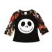 Halloween Toddler Kid Baby Girl Clothes Top Printed T-Shirt Cotton Long Sleeve Pullover T-Shirts