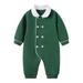 Dresses for Baby Girls 6 Month Girl Pants Baby Girl Boy Christmas Outfits Button Down Baby Romper Long Sleeve Jumpsuit Xmas Clothes Baby Romper Set