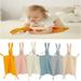 QingY-1PC Baby Safety Blanket Cotton Muslin Soft Towel Bib Rabbit Doll Teething Quilt Kids Comfortable Kids Toys