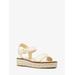 Michael Kors Richie Metallic and Logo Platform Espadrille Gold 9