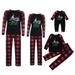 Hfyihgf Christmas Family Pajamas Matching Sets Classic Plaid Xmas Tree Merry Christmas Letter Printed Sleepwear for Family Mens Womens Baby Kids Clearance(Kids 90)