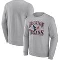 Men's Fanatics Branded Heathered Charcoal Houston Texans Playability Pullover Sweatshirt