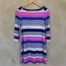 Lilly Pulitzer Dresses | Lilly Pulitzer Sophie Short 3/4 Sleeves Striped Dress | Color: Blue/Pink | Size: Xs