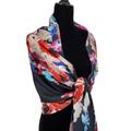 Kate Spade Accessories | Kate Spade Silk Wrap Hand Rolled Multicolor Modern Floral 30x80" | Color: Black/Pink | Size: Os