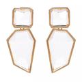 Free People Jewelry | Crystal Asymmetrical Statement Earrings | Color: Gold | Size: Os