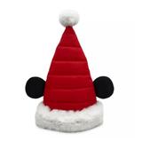 Disney Accessories | Disney Parks Quilted Santa Claus Mickey Mouse Hat Nwt | Color: Black/Red | Size: Os