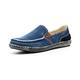 Sprifloral Mens Loafers Fashion Espadrilles Classic Canvas Shoes Outdoor Boat Shoes Comfy Slip-on Casual Driving Slippers for Men Blue