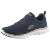 Sneaker SKECHERS "FLEX APPEAL 4.0 BRILLINAT VIEW", Damen, Gr. 38, gold (navy, goldfarben), Textil, Synthetik, sportlich, Schuhe, Freizeitschuh, Halbschuh, Schnürschuh mit Air Cooled Memory Foam