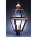 Northeast Lantern Boston 29 Inch Tall 3 Light Outdoor Post Lamp - 1073-AB-LT3-CLR