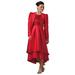 Masseys Embroidered Dress and Jacket (Size 14) Red, Polyester
